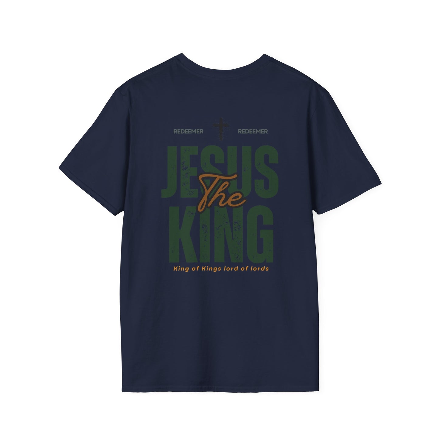 Christian Jesus The King Graphic Tee Unisex Softstyle T-Shirt - Inspirational Spiritual Top, Religious Shirt, Christian Clothing, Jesus Tee,