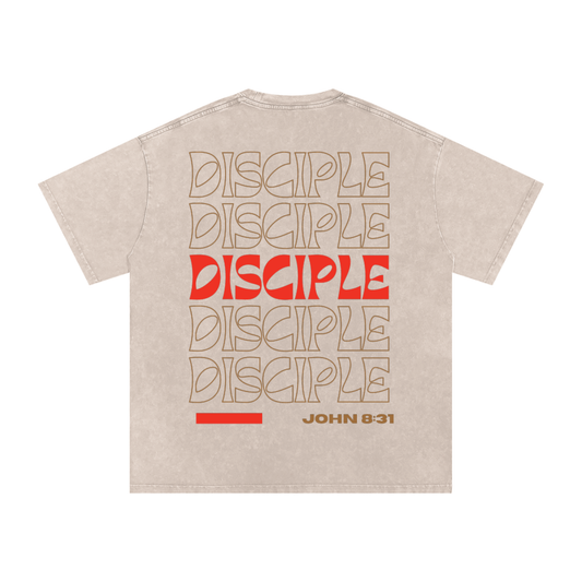 DISCIPLE Acid Wash Oversize T-Shirt