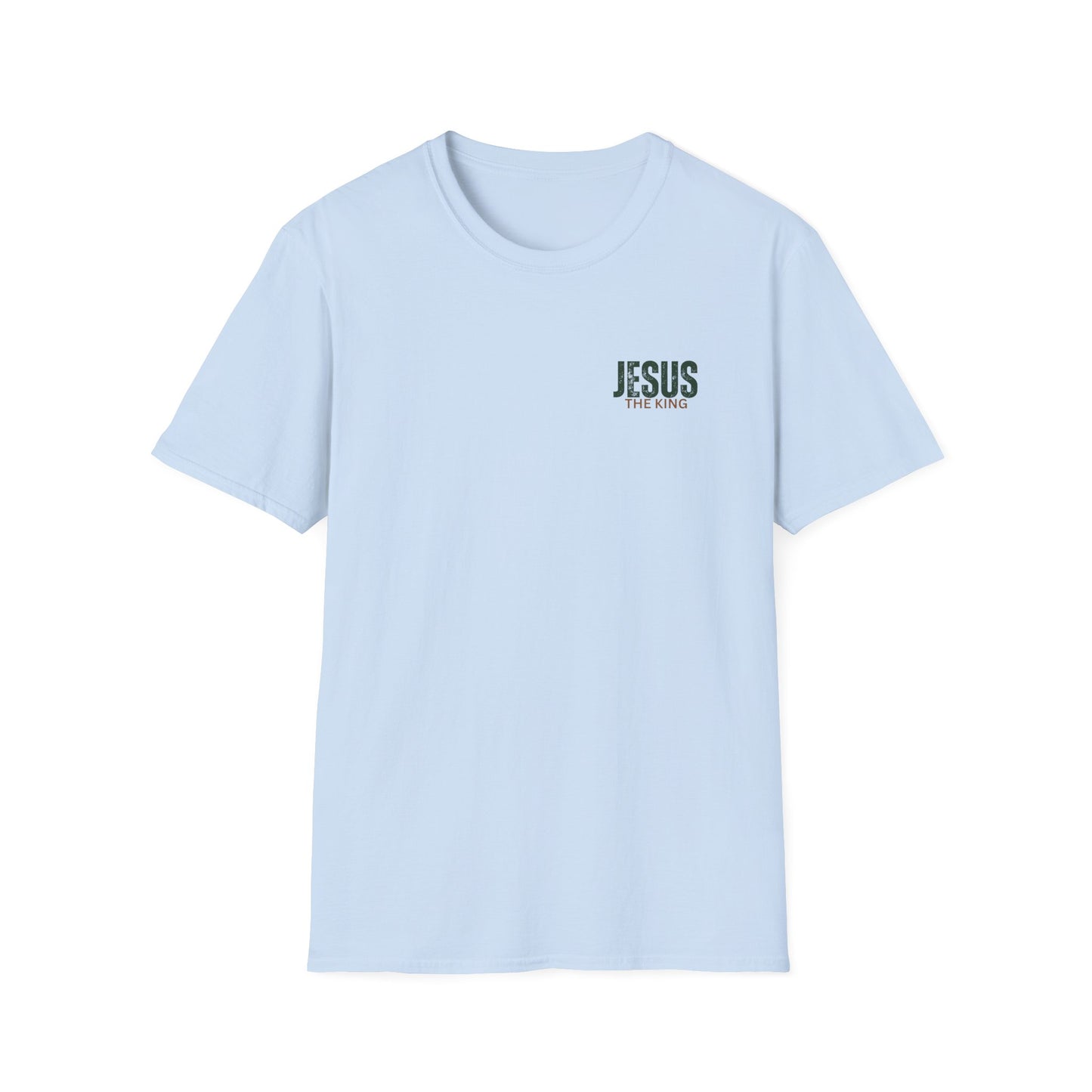 Christian Jesus The King Graphic Tee Unisex Softstyle T-Shirt - Inspirational Spiritual Top, Religious Shirt, Christian Clothing, Jesus Tee,