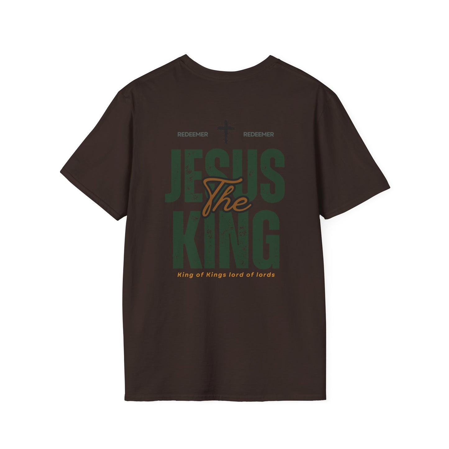 Christian Jesus The King Graphic Tee Unisex Softstyle T-Shirt - Inspirational Spiritual Top, Religious Shirt, Christian Clothing, Jesus Tee,