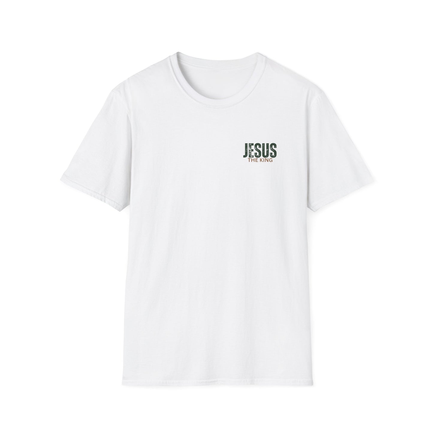 Christian Jesus The King Graphic Tee Unisex Softstyle T-Shirt - Inspirational Spiritual Top, Religious Shirt, Christian Clothing, Jesus Tee,