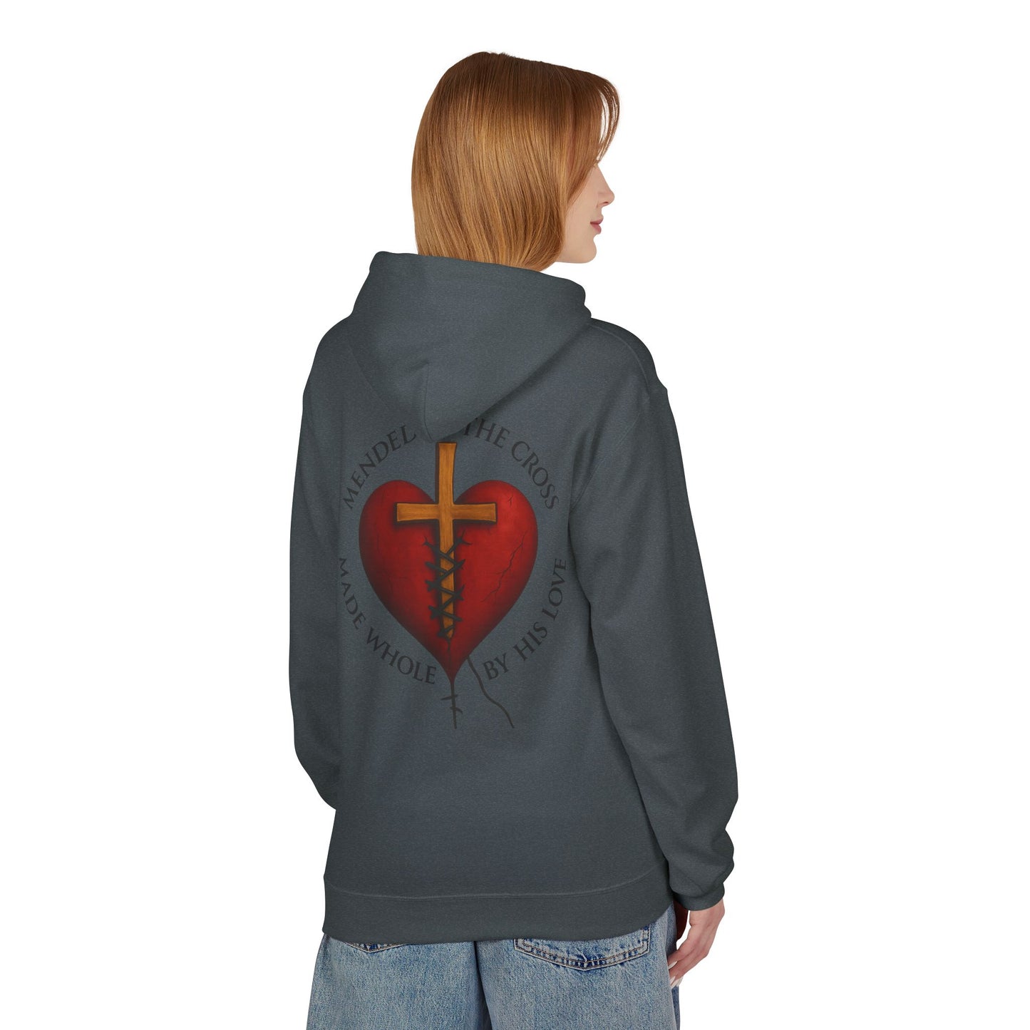 Mended heart Midweight Softstyle Fleece Hoodie