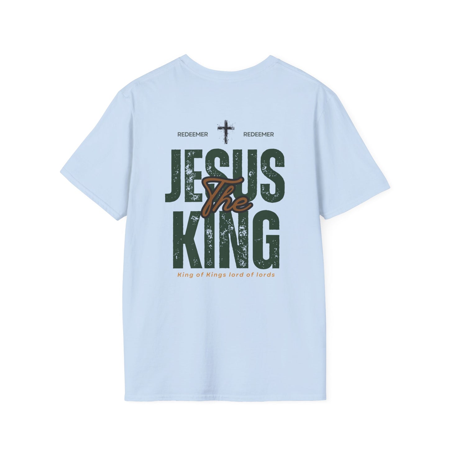 Christian Jesus The King Graphic Tee Unisex Softstyle T-Shirt - Inspirational Spiritual Top, Religious Shirt, Christian Clothing, Jesus Tee,