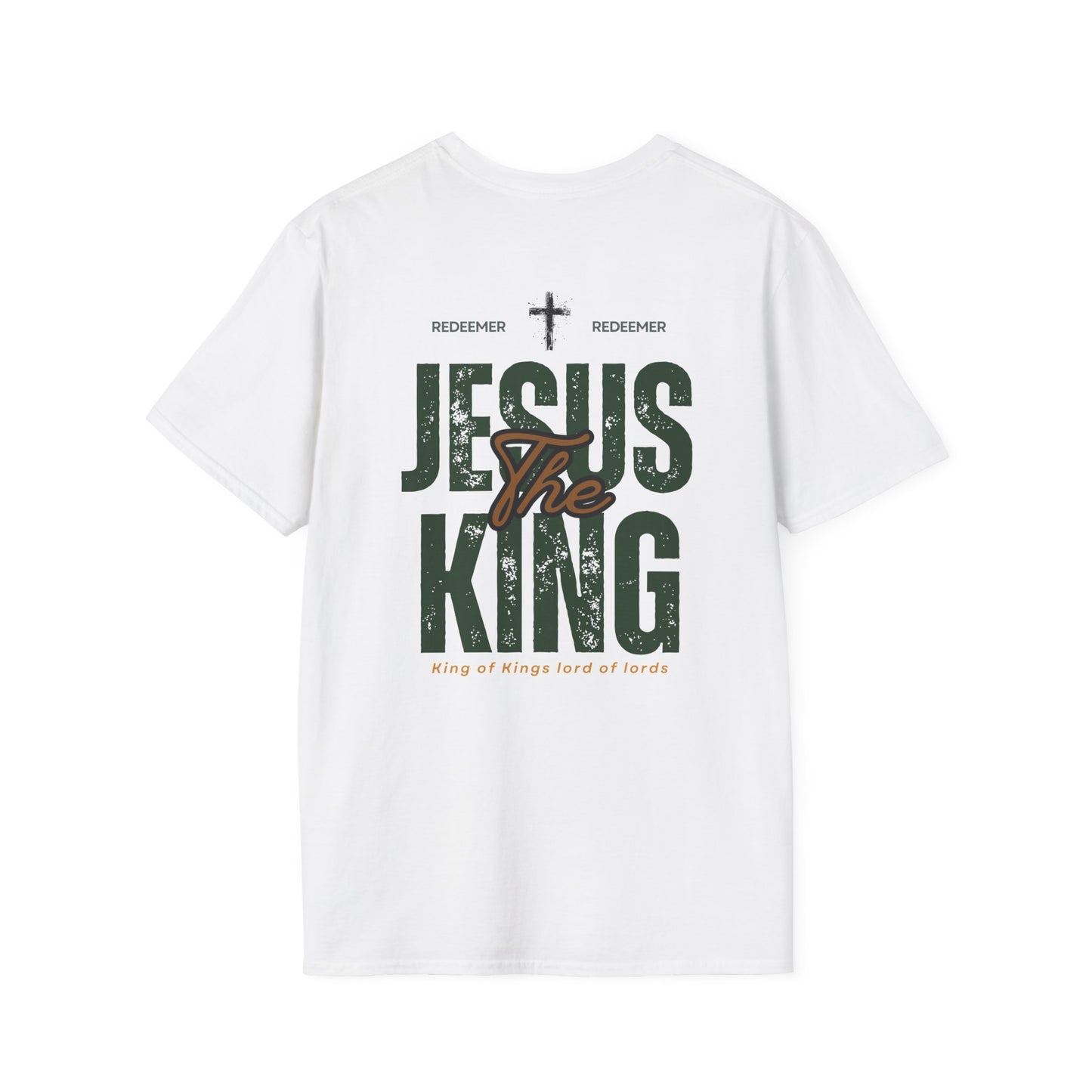 Christian Jesus The King Graphic Tee Unisex Softstyle T-Shirt - Inspirational Spiritual Top, Religious Shirt, Christian Clothing, Jesus Tee,